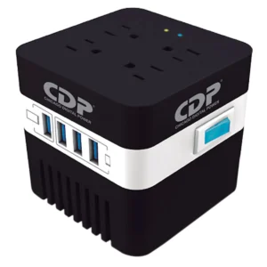REGULADOR CDP RU-AVR604 600VA-300W-ENTRADA-SALIDA 110VAC-4 NEMA 5-15R-4USB