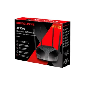 ROUTER MERCUSYS MR-80X AX3000 WIFI 6 HASTA 3GBPS DUAL BAND 4 ANTENAS