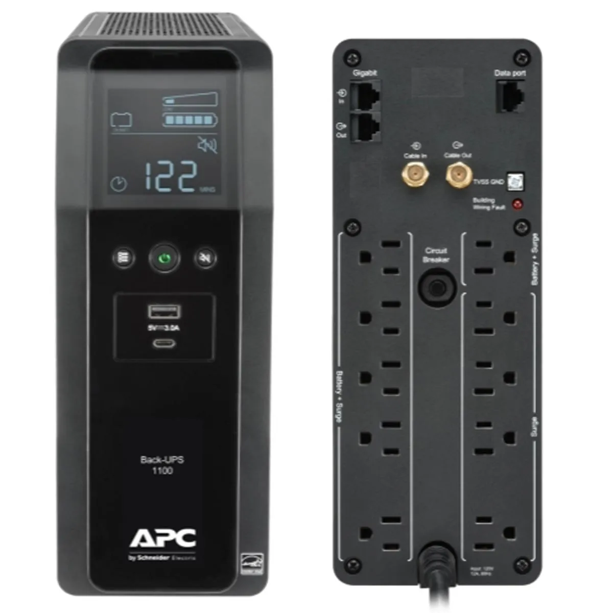 UPS APC BR1100M2-LM INTERACTIVO 120V PANTALLA LCD 600W / 1100VA