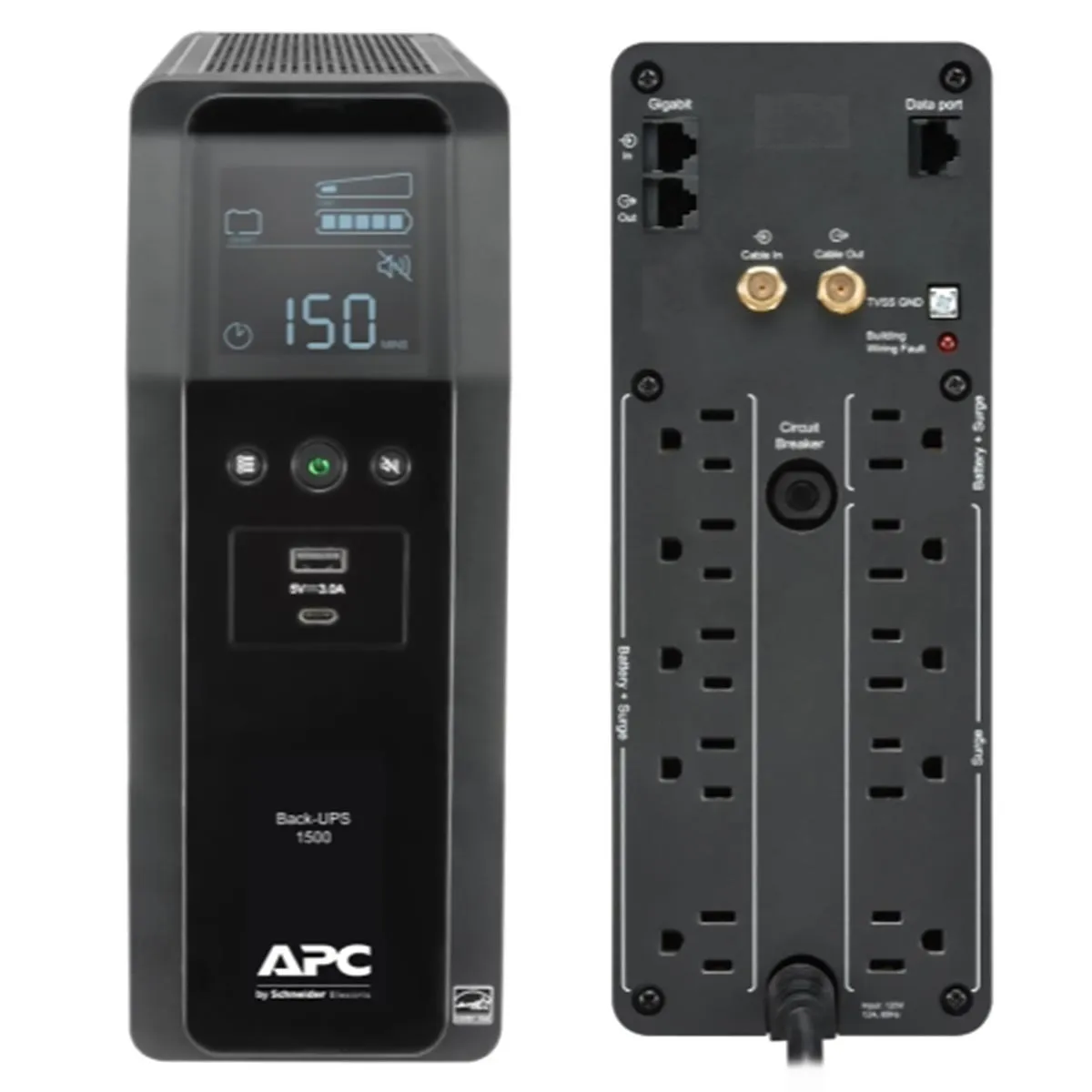 UPS APC BR1350M2-LM INTERACTIVOS 120V PANTALLA LCD 810VATIOS-1.35KVA