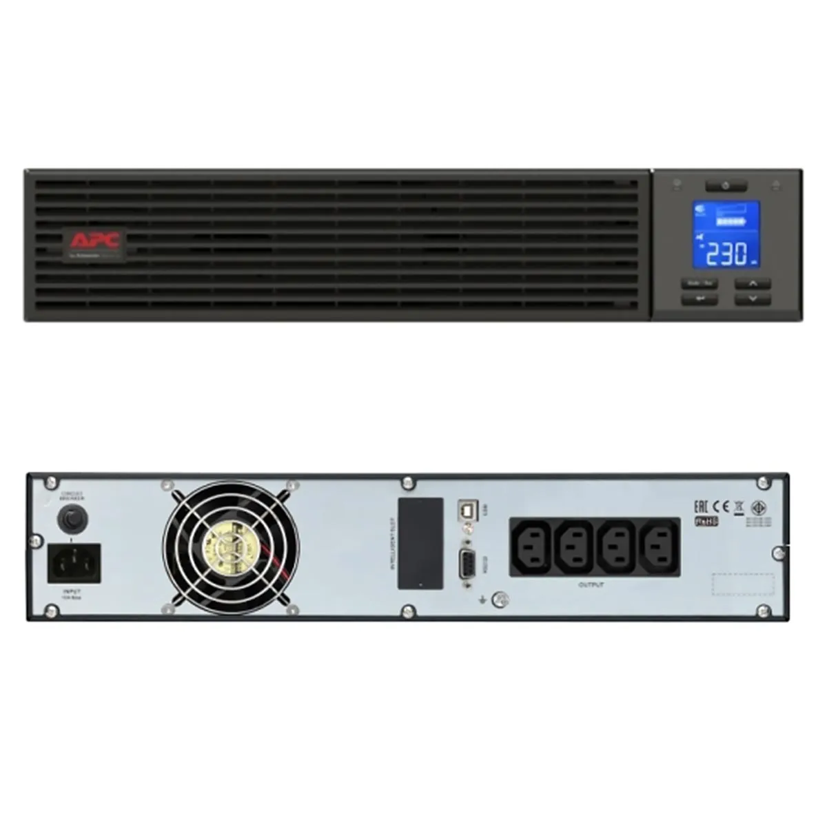 UPS APC SRV2KRA ON LINE RACK120V 4 TOMAS PANTALLA 1600W-2000VA (NO INCLUYE RIEL)